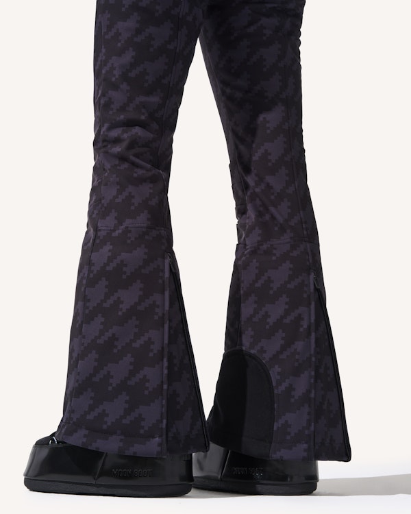 Perfect Moment Houndstooth High-Waist Aurora Flare Ski Pant