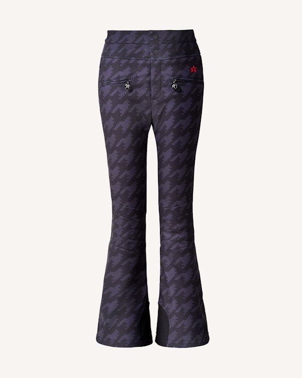 perfect moment Houndstooth High-Waist Aurora Flare Ski Pant