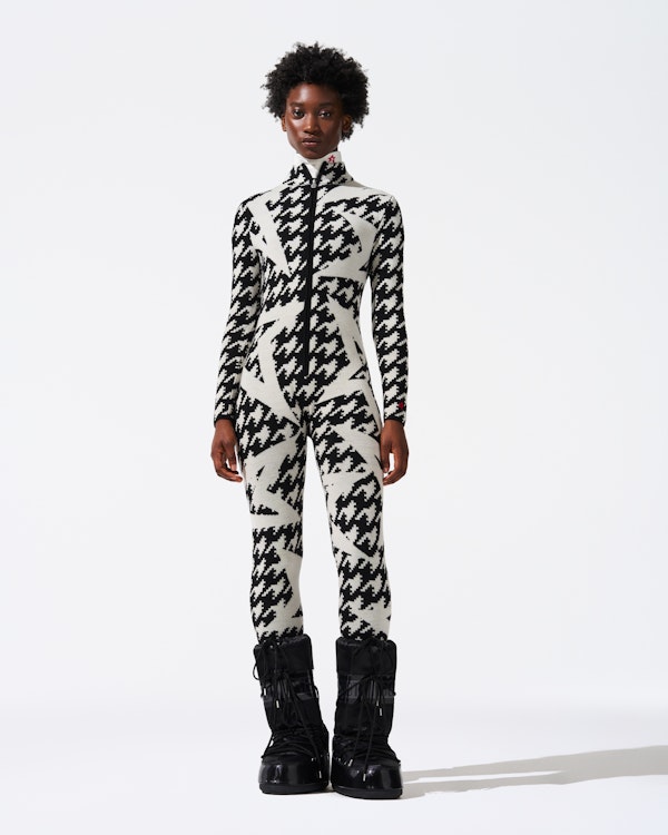 Perfect Moment Houndstooth Star Merino Wool Jumpsuit