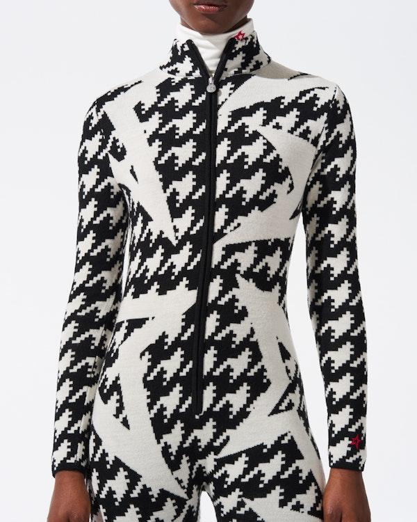 Perfect Moment Houndstooth Star Merino Wool Jumpsuit