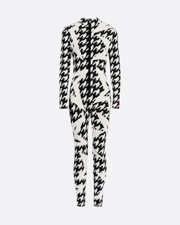 perfect moment Houndstooth Star Merino Wool Jumpsuit