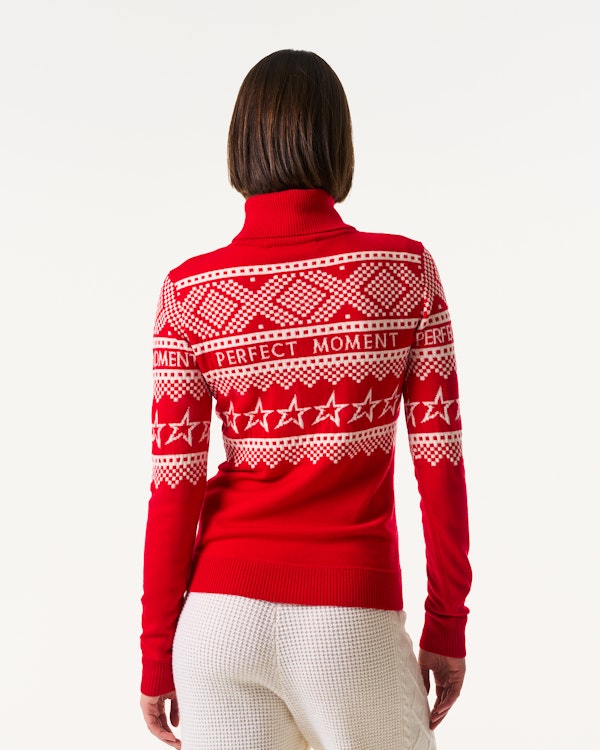 Perfect Moment Intarsia-Knit Merino Wool Turtleneck