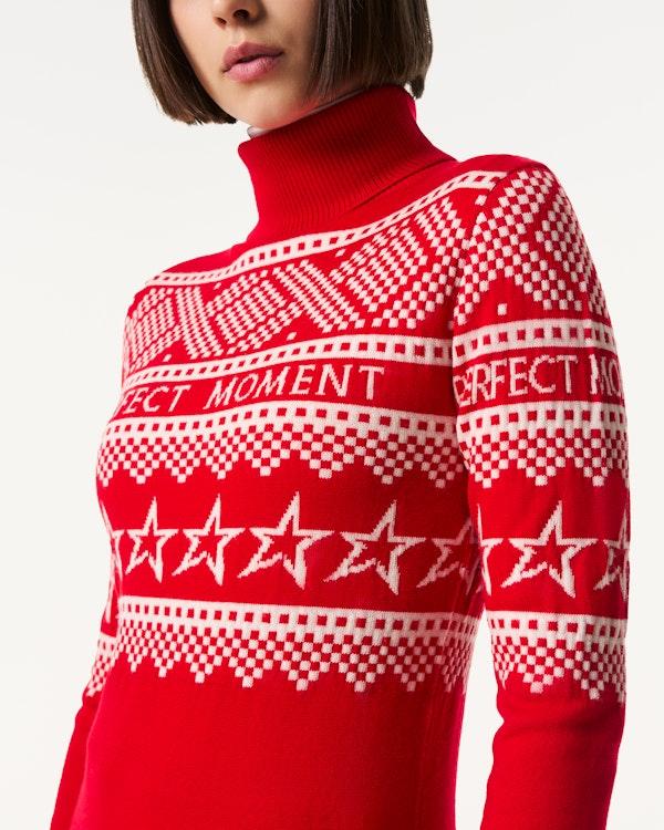 Perfect Moment Intarsia-Knit Merino Wool Turtleneck