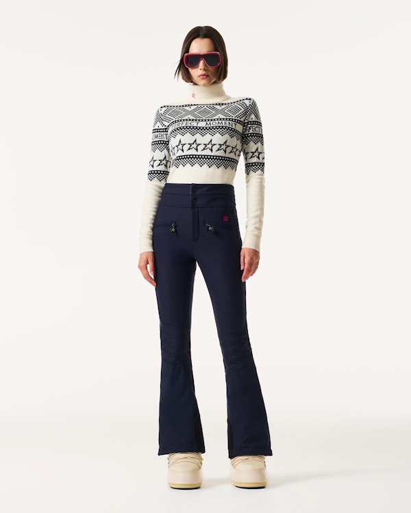 Perfect Moment Intarsia-Knit Merino Wool Turtleneck