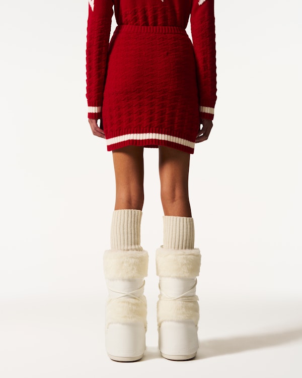 Perfect Moment Glacier Merino Wool Mini Skirt