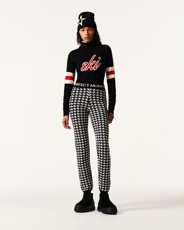 Perfect Moment Houndstooth Merino Wool Legging