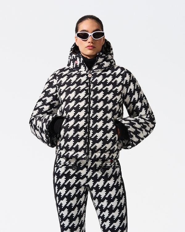 Perfect Moment Houndstooth Polar Flare Down Jacket