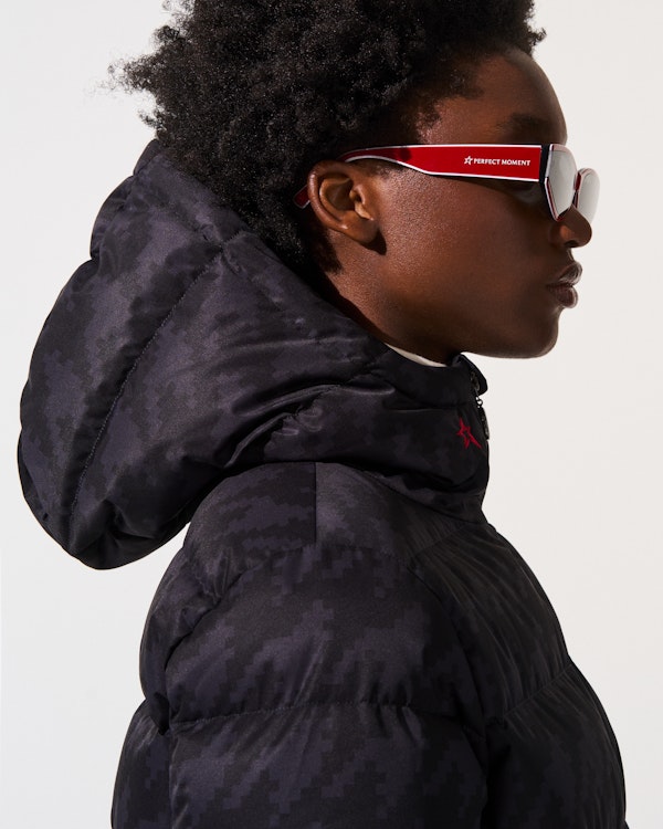 Perfect Moment Houndstooth Polar Flare Down Jacket