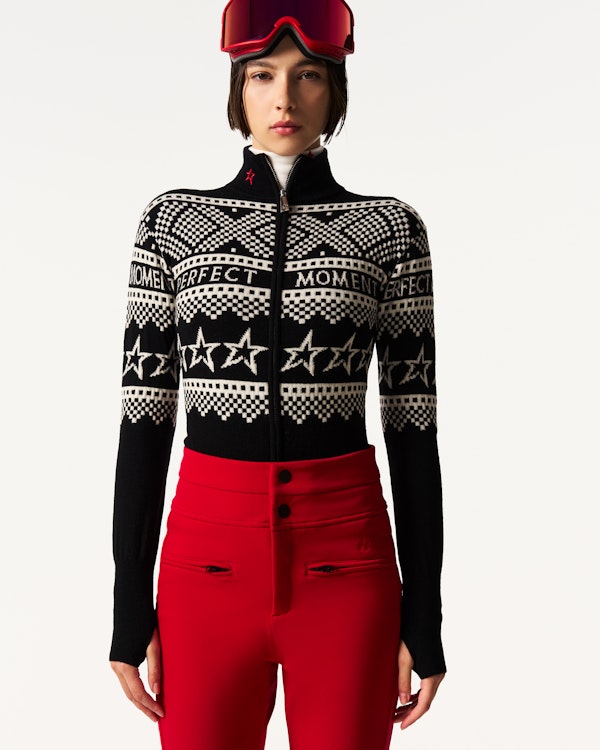 Perfect Moment Intarsia-Knit Merino Wool Bodysuit