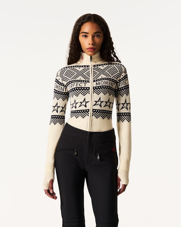 Perfect Moment Intarsia-Knit Merino Wool Bodysuit