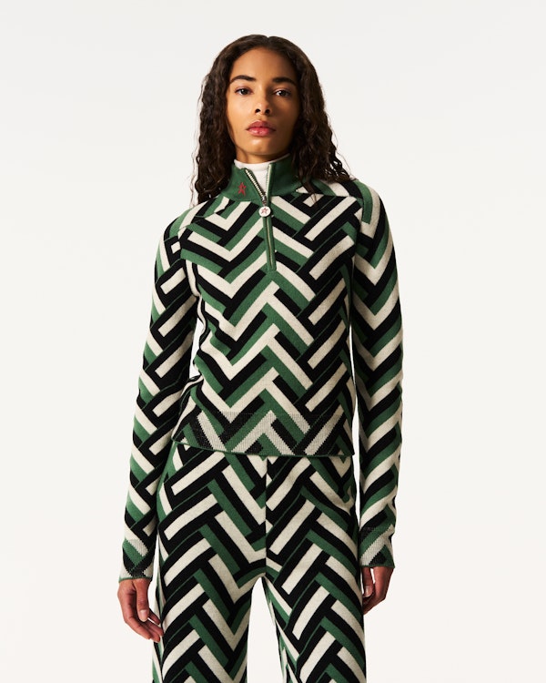 Perfect Moment LA Tour Merino Wool 1/4 Zip Sweater