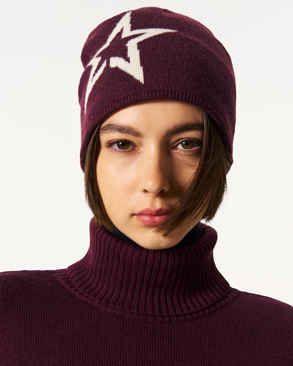 Perfect Moment Logo Star Merino Wool Beanie