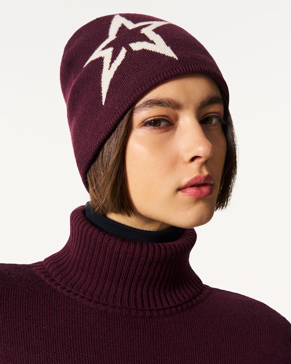 Perfect Moment Logo Star Merino Wool Beanie
