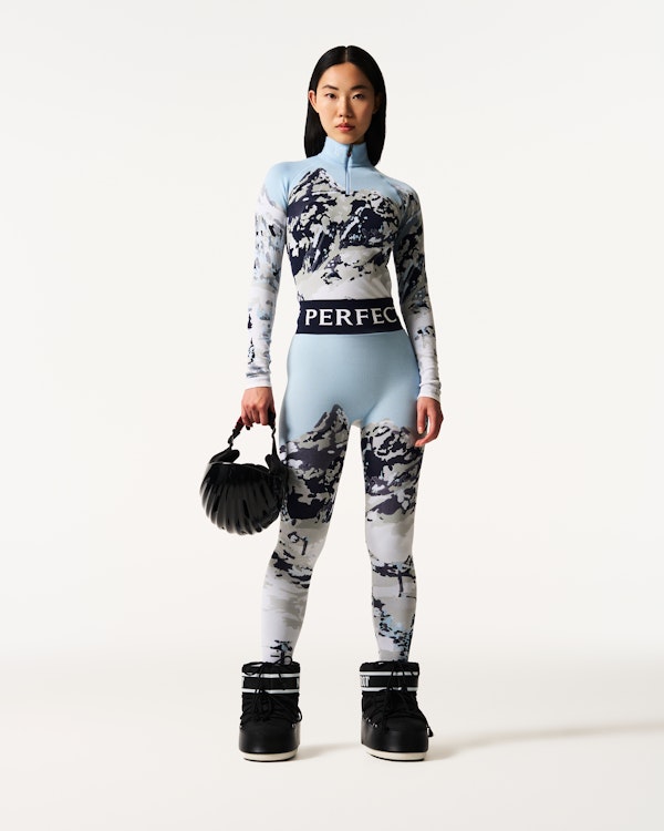 Perfect Moment Mountain Print Jacquard Legging