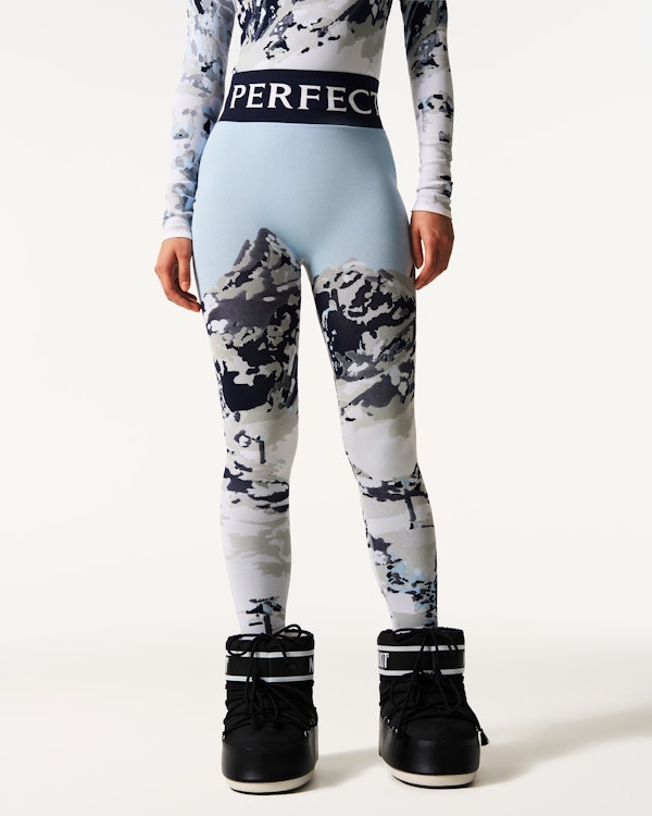 Perfect Moment Mountain Print Jacquard Legging
