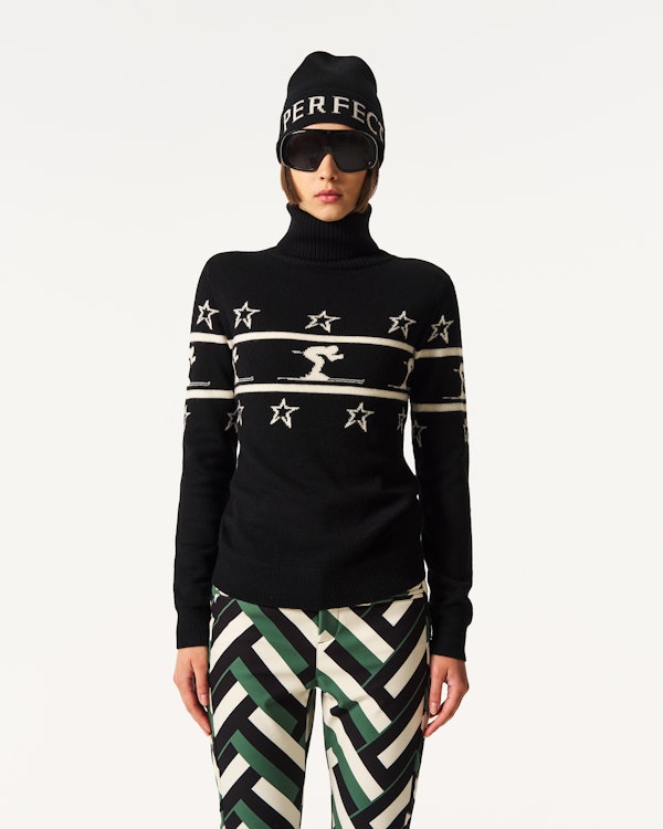Perfect Moment Skiier Merino Wool Turtleneck