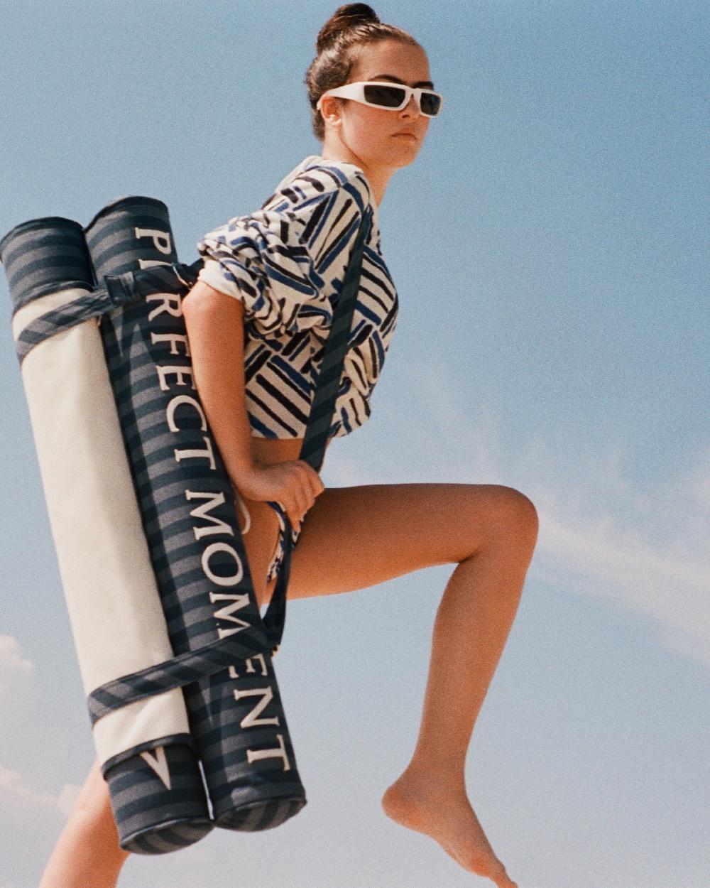 Perfect Moment Stripe Crewneck Sweatshirt