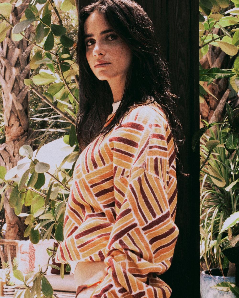 Perfect Moment Stripe Crewneck Sweatshirt