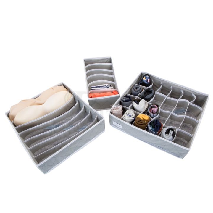 Periea Periea 3 Pack Bedroom Drawer Organiser – Katrina – 37 Cells