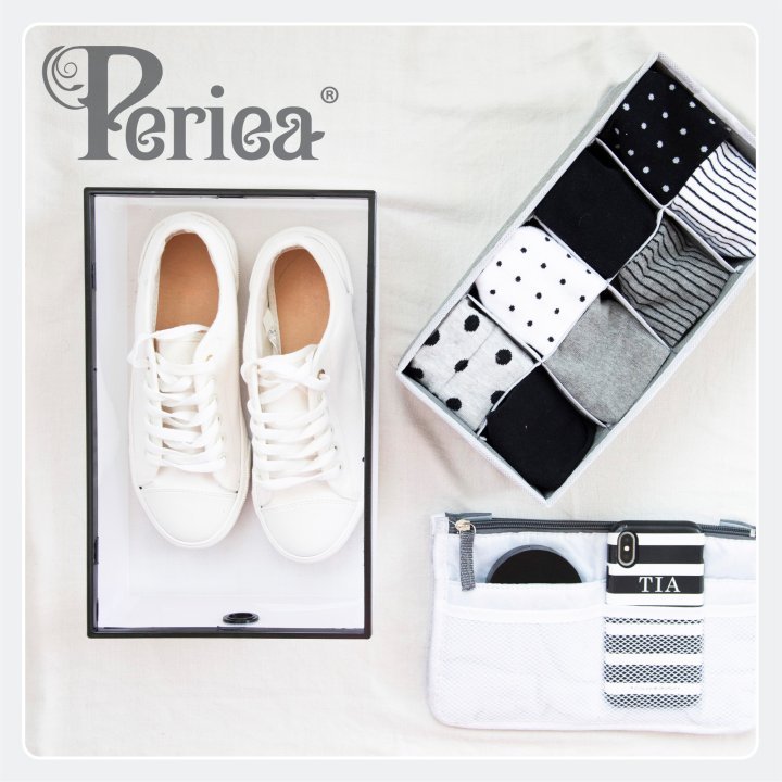 Periea Periea 4 Pack Luxury Bedroom Drawer Organiser Inserts – Jana – 45 Cells – 4 Colours Available