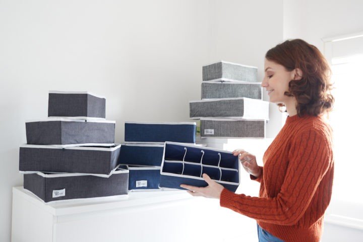 periea Periea 4 Pack Luxury Bedroom Drawer Organiser Inserts – Jana – 45 Cells – 4 Colours Available