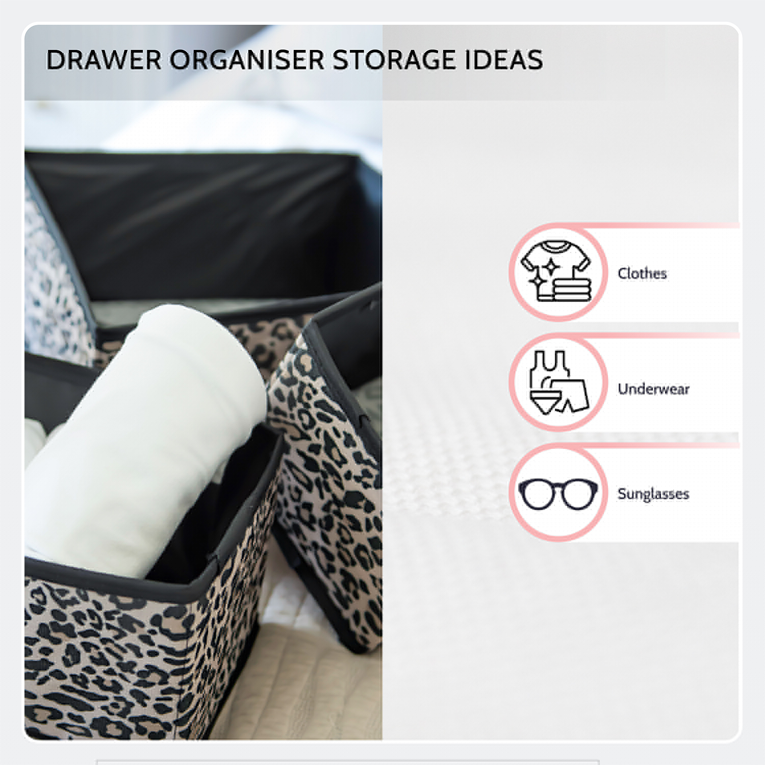 Periea Periea 6 Pack Bedroom Drawer Organiser – Fern – Various Colours Available