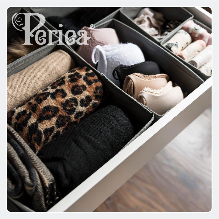 periea Periea 6 Pack Bedroom Drawer Organiser – Fern – Various Colours Available