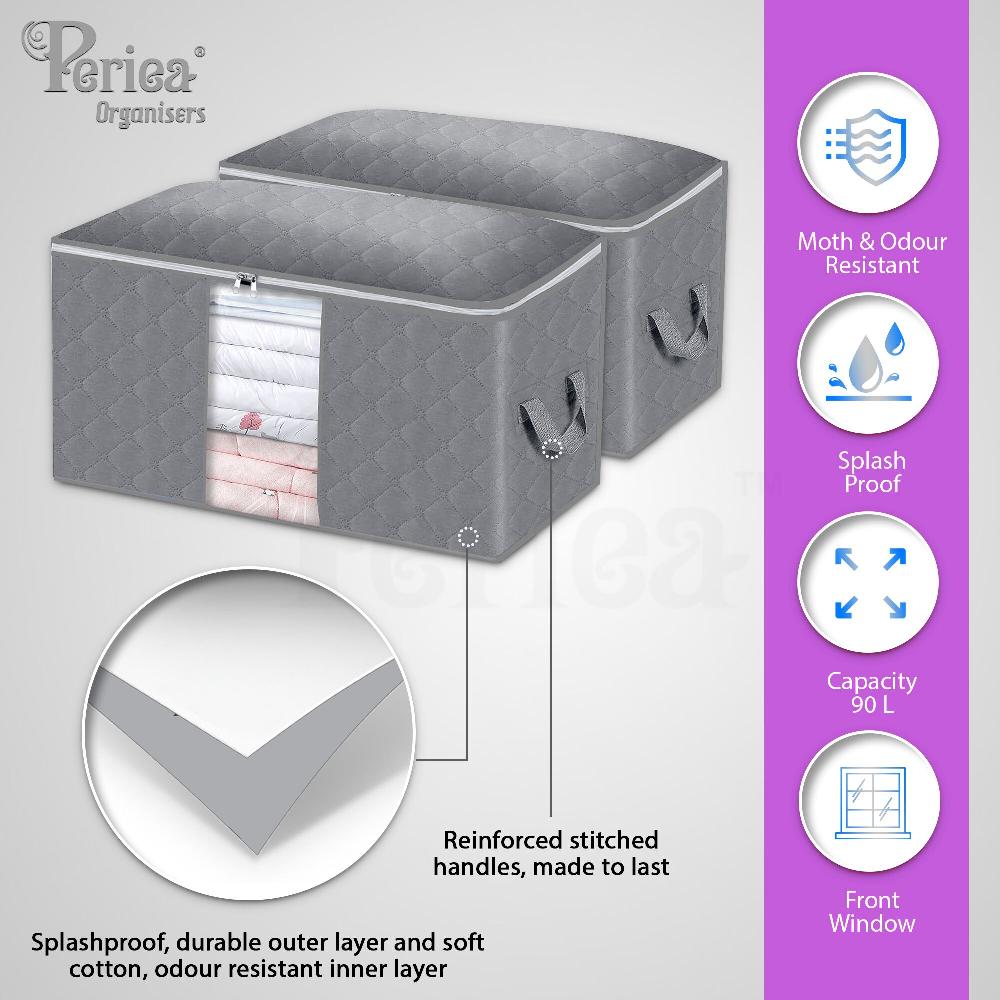 Periea Periea ‘Alma’ Clothes & Bedding Storage Bags – 90L – Pack Of 3