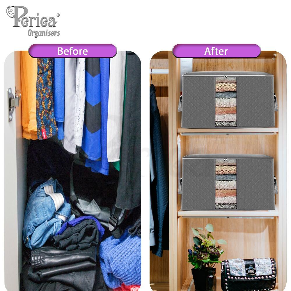 Periea Periea ‘Alma’ Clothes & Bedding Storage Bags – 90L – Pack Of 3
