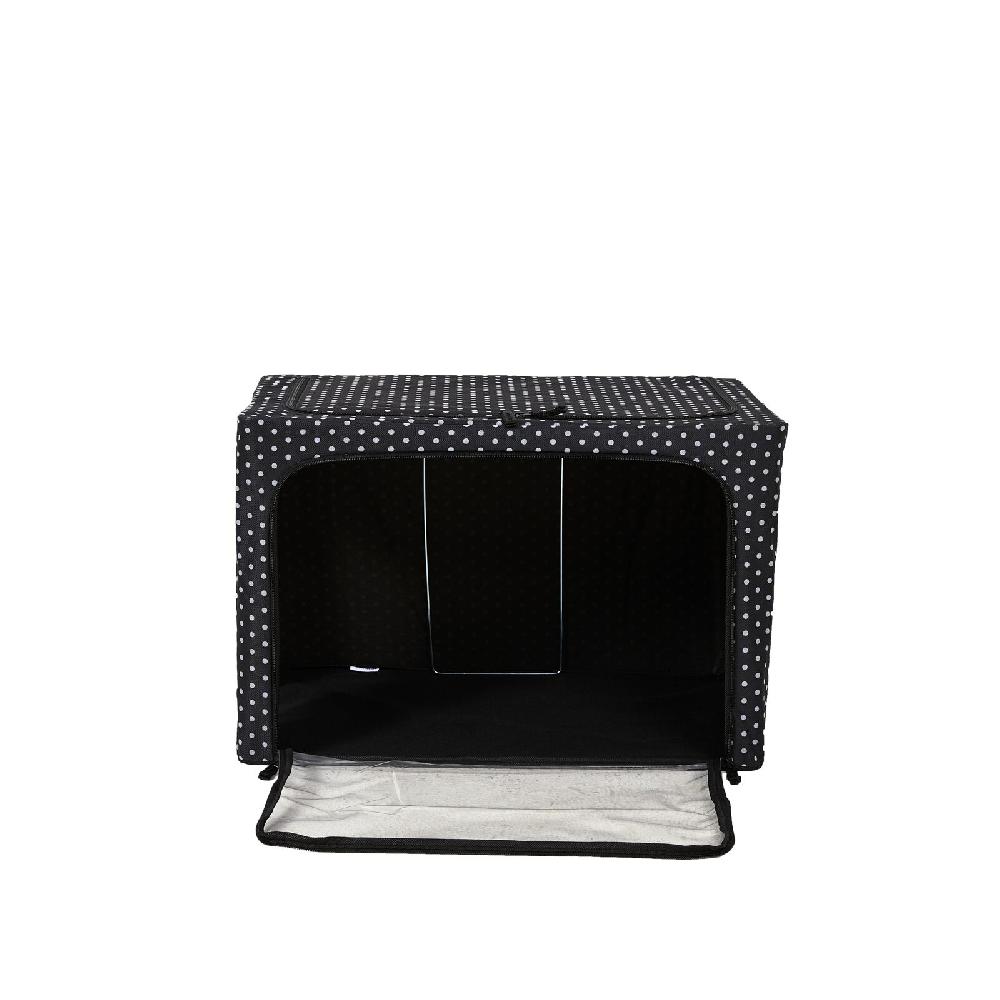 Periea Periea ‘Beau’ Clothes & Bedding Storage Boxes – Under-bed Or In Wardrobe – Black With White Polka-dots (Various Sizes Available)