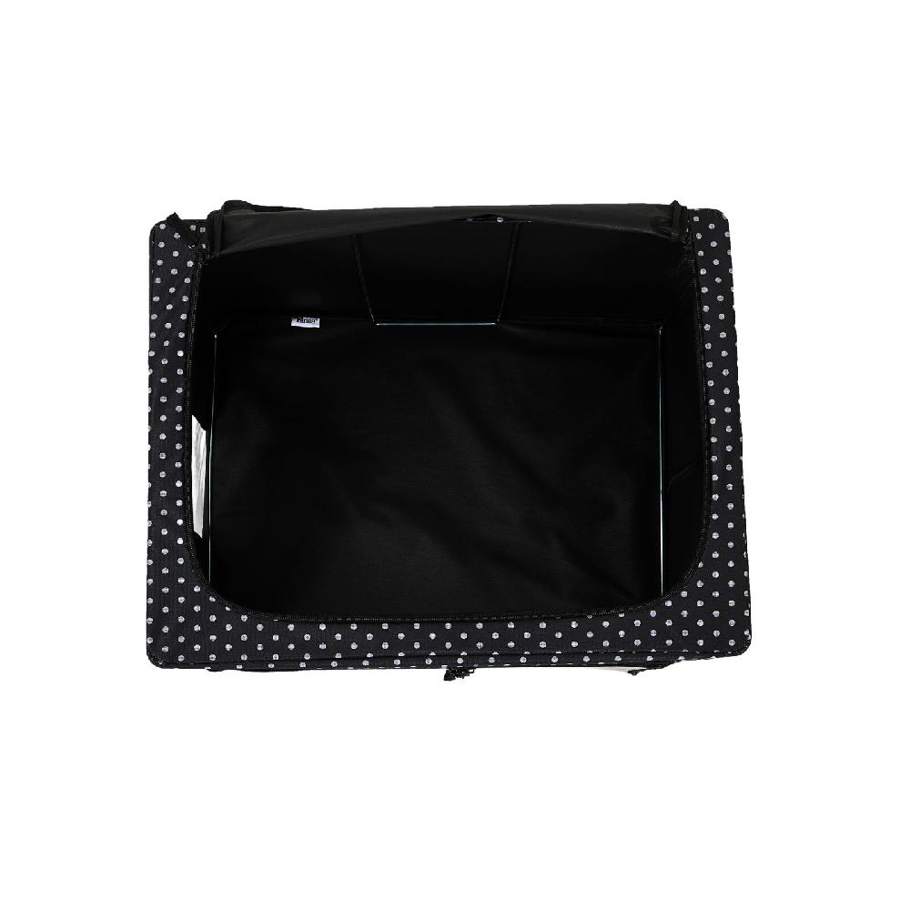 Periea Periea ‘Beau’ Clothes & Bedding Storage Boxes – Under-bed Or In Wardrobe – Black With White Polka-dots (Various Sizes Available)