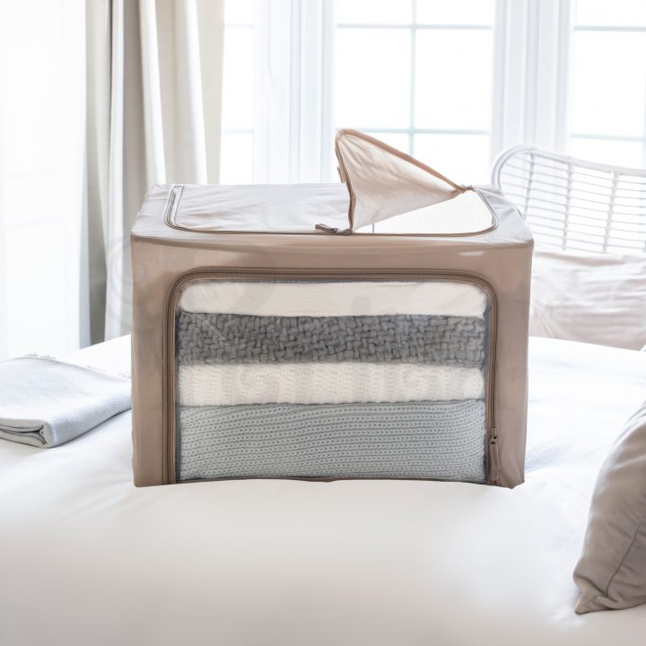 periea Periea ‘Beau’ Clothes & Bedding Storage Boxes – Under-bed or in Wardrobe – Camel (Various Sizes Available)