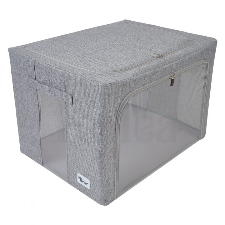 periea Periea ‘Beau’ Clothes & Bedding Storage Boxes – Under-bed or in Wardrobe – Grey Linen (Various Sizes Available)
