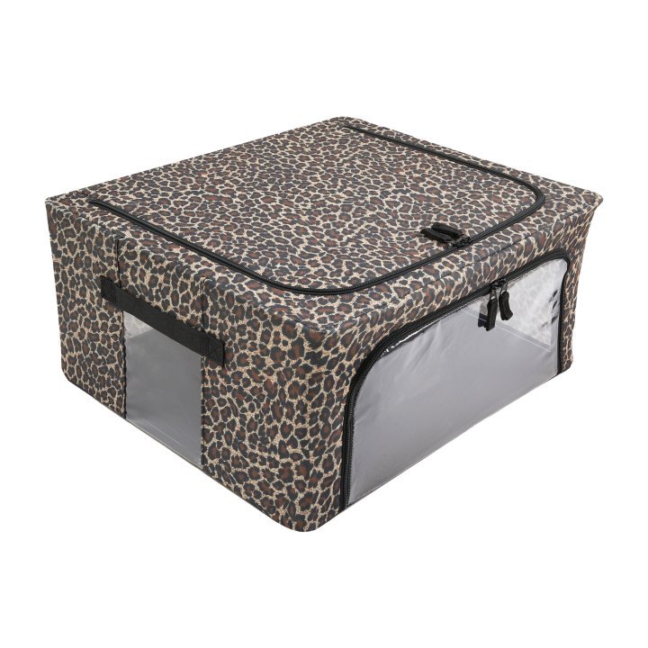 Periea Periea ‘Beau’ Clothes & Bedding Storage Boxes – Under-bed Or In Wardrobe – Gold Leopard (Various Sizes Available)