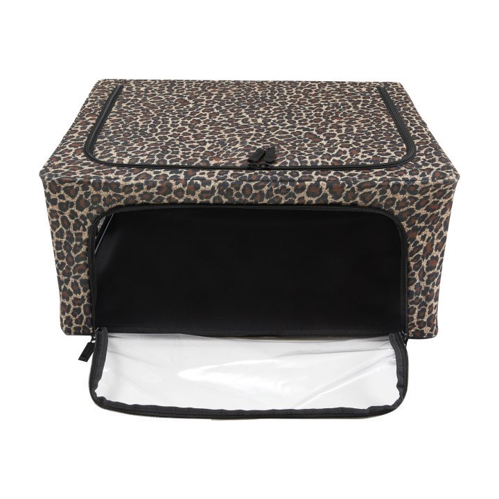 Periea Periea ‘Beau’ Clothes & Bedding Storage Boxes – Under-bed Or In Wardrobe – Gold Leopard (Various Sizes Available)