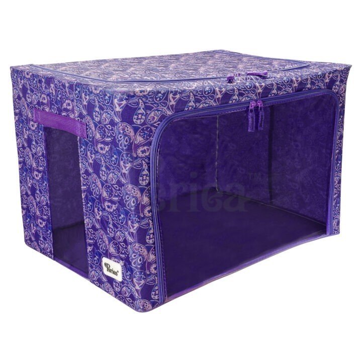Periea Periea ‘Beau’ Clothes & Bedding Storage Boxes – Under-bed Or In Wardrobe – Purple Paisley (Various Sizes Available)