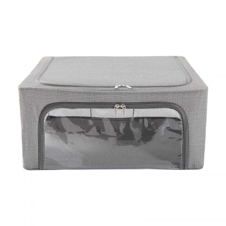 Periea Periea ‘Beau’ Clothes & Bedding Storage Boxes – Under-bed Or In Wardrobe – Grey Denim Effect (Various Sizes Available)