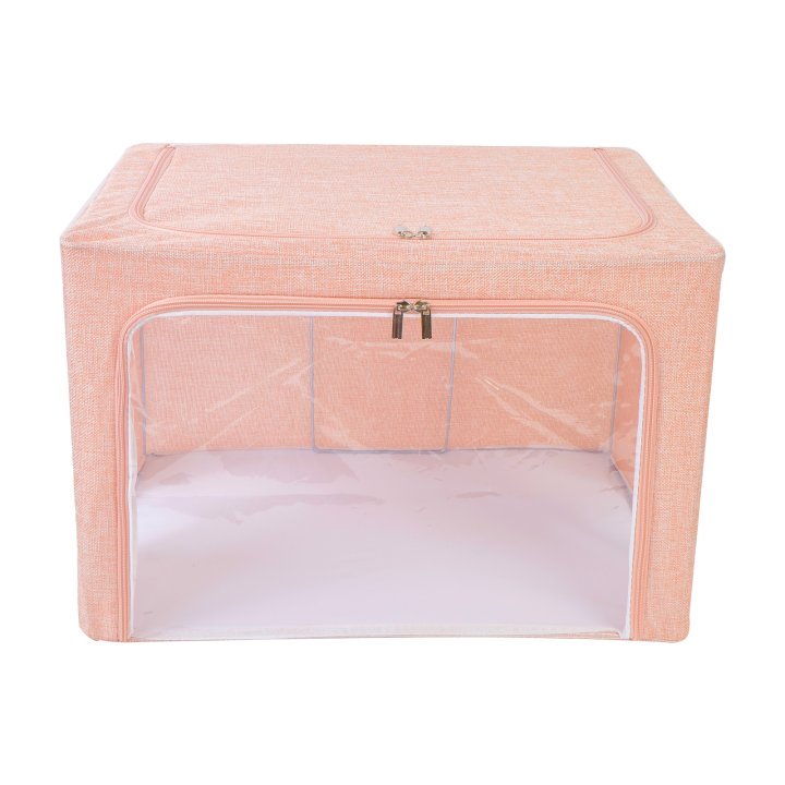 Periea Periea ‘Beau’ Clothes & Bedding Storage Boxes – Under-bed Or In Wardrobe – Pink Linen (Various Sizes Available)