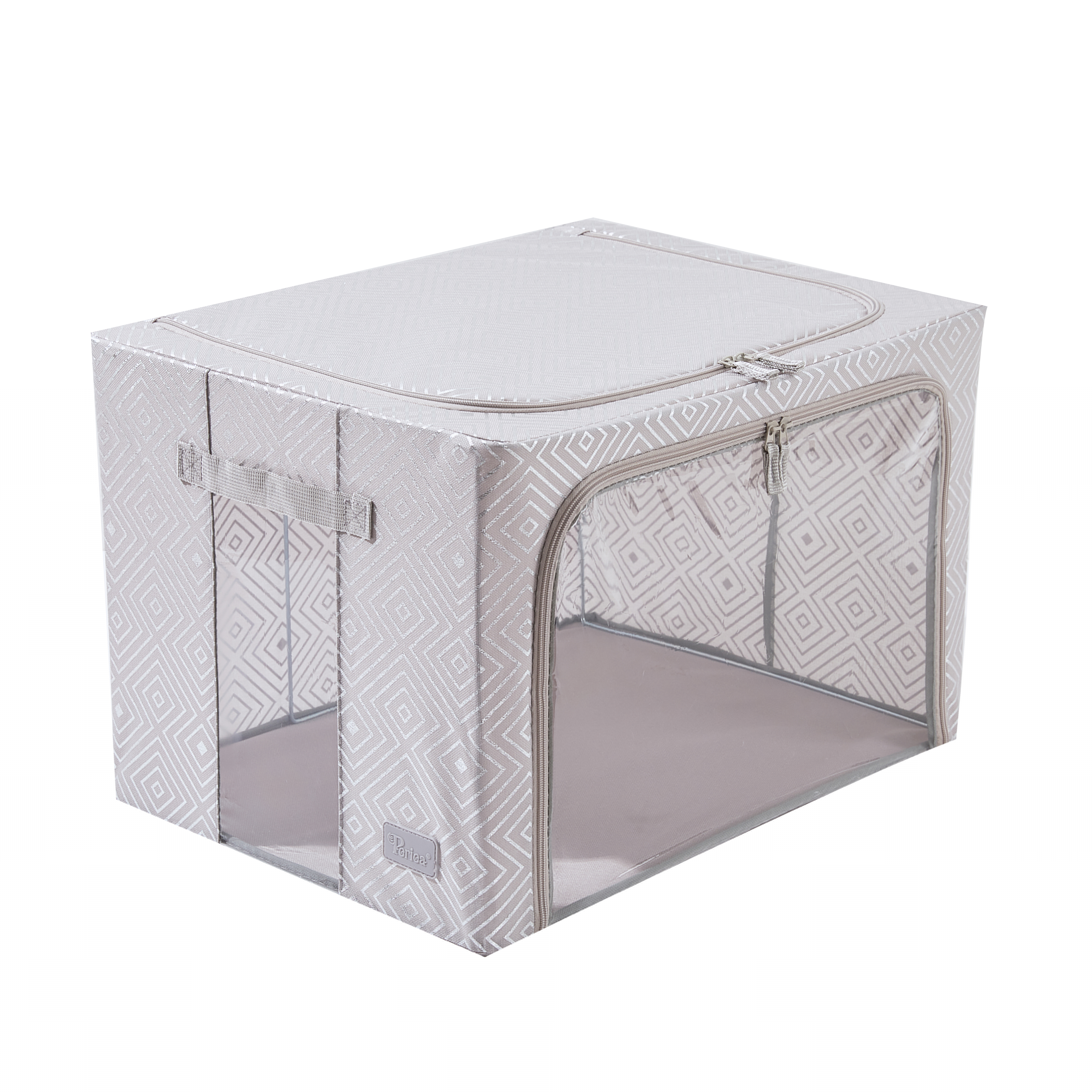 Periea Periea ‘Beau’ Clothes & Bedding Storage Boxes – Under-bed Or In Wardrobe – Metallic Grey (Various Sizes Available)