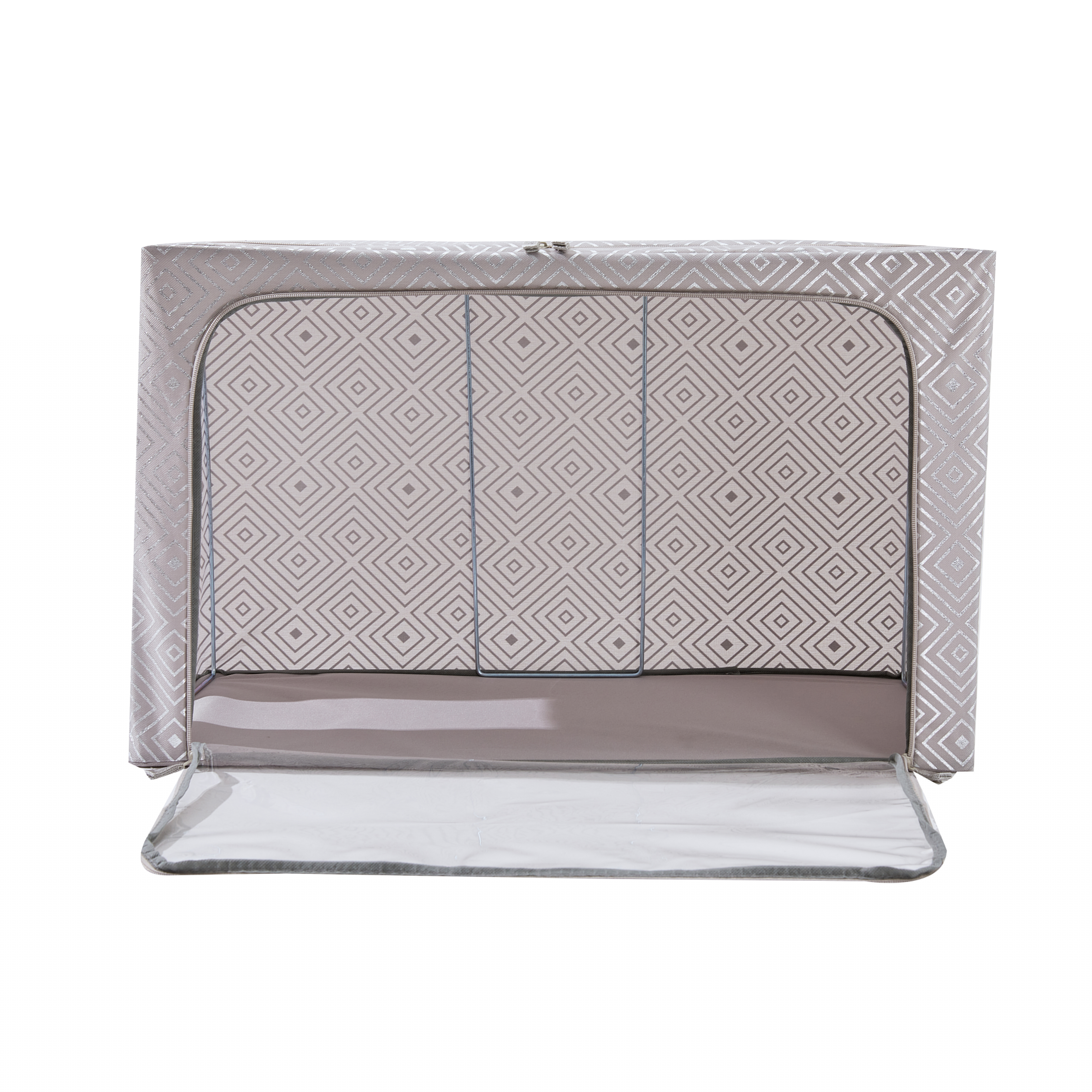 Periea Periea ‘Beau’ Clothes & Bedding Storage Boxes – Under-bed Or In Wardrobe – Metallic Grey (Various Sizes Available)