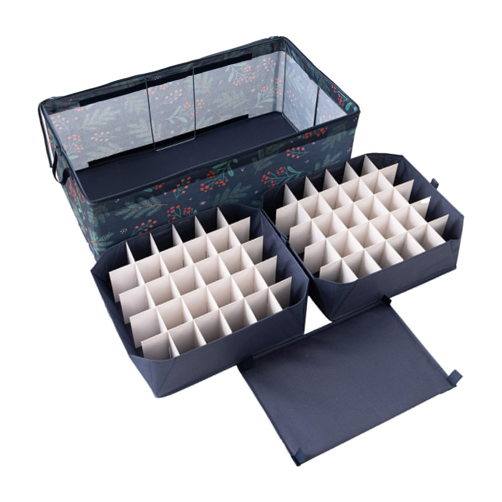 Periea Periea ‘Beth’ Extra Large Jumbo Christmas Decoration Storage Box With Bauble Storage Trays