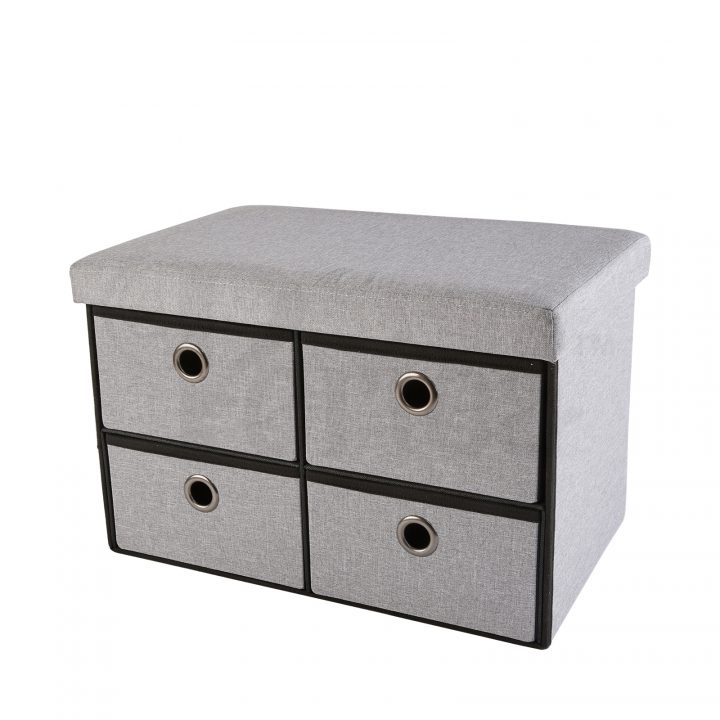 periea Periea ‘Bibi’ Large Ottoman Storage Boxes – 4 Drawers – Folds Flat