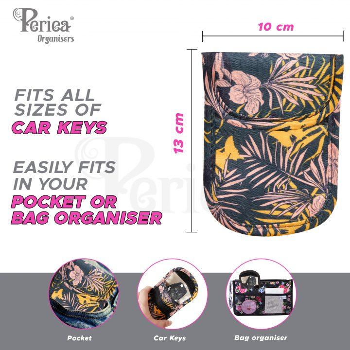 Periea Periea Car Key Security Pouches – Certified Anti Theft Signal Blocking Case – Faraday Pouch 2 Pack
