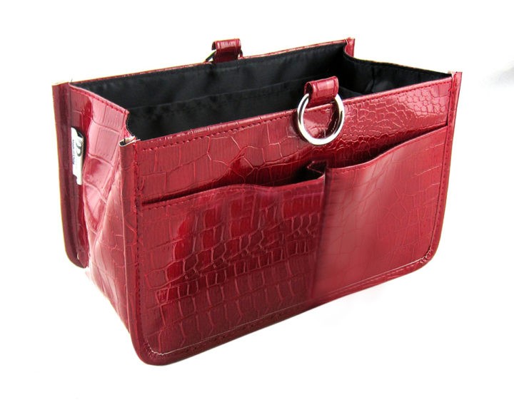 periea Periea ‘Claire’ Luxury Crocodile Effect Faux Leather Handbag Organiser Insert- ideal for Most Medium Sized Handbags– 10 Pockets & 5 Double Card Slots