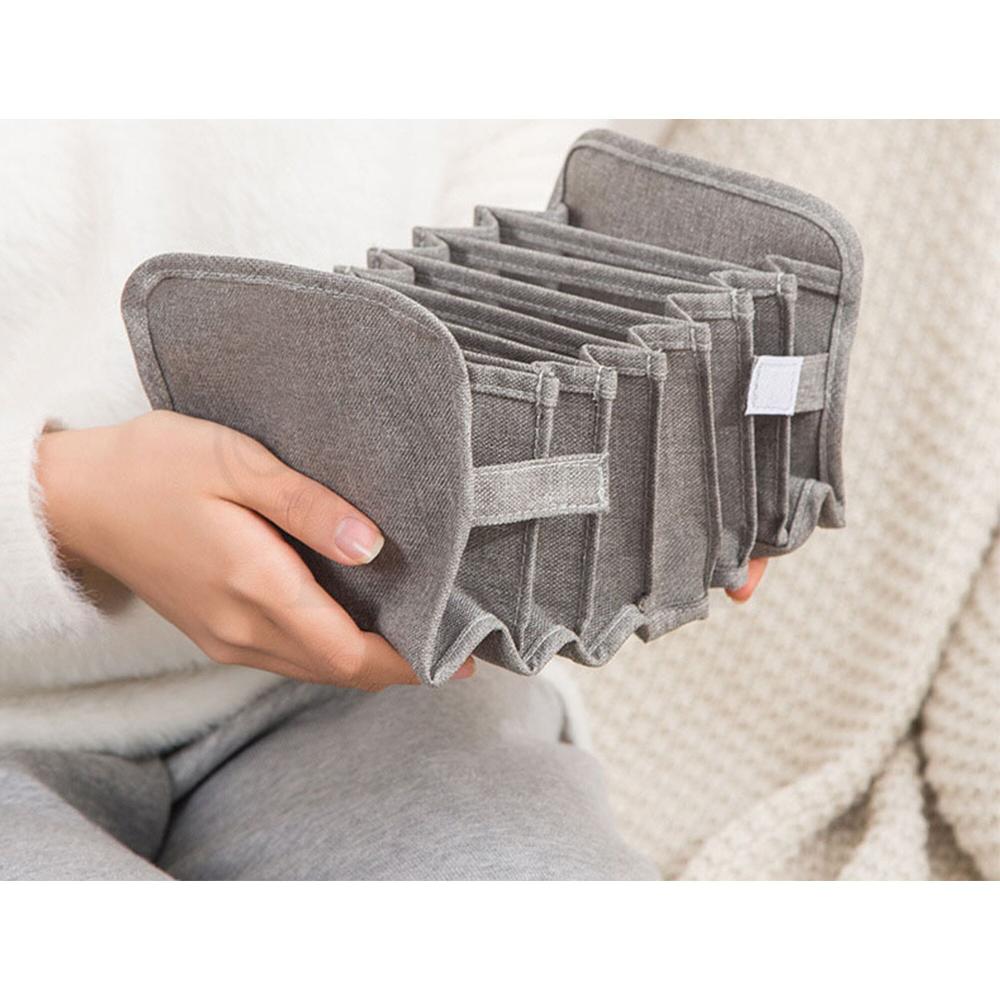 Periea Periea Clothes Organiser For Drawers ‘Lottie’ Foldable Bedroom Drawer Organisers – Grey – Pack Of 3