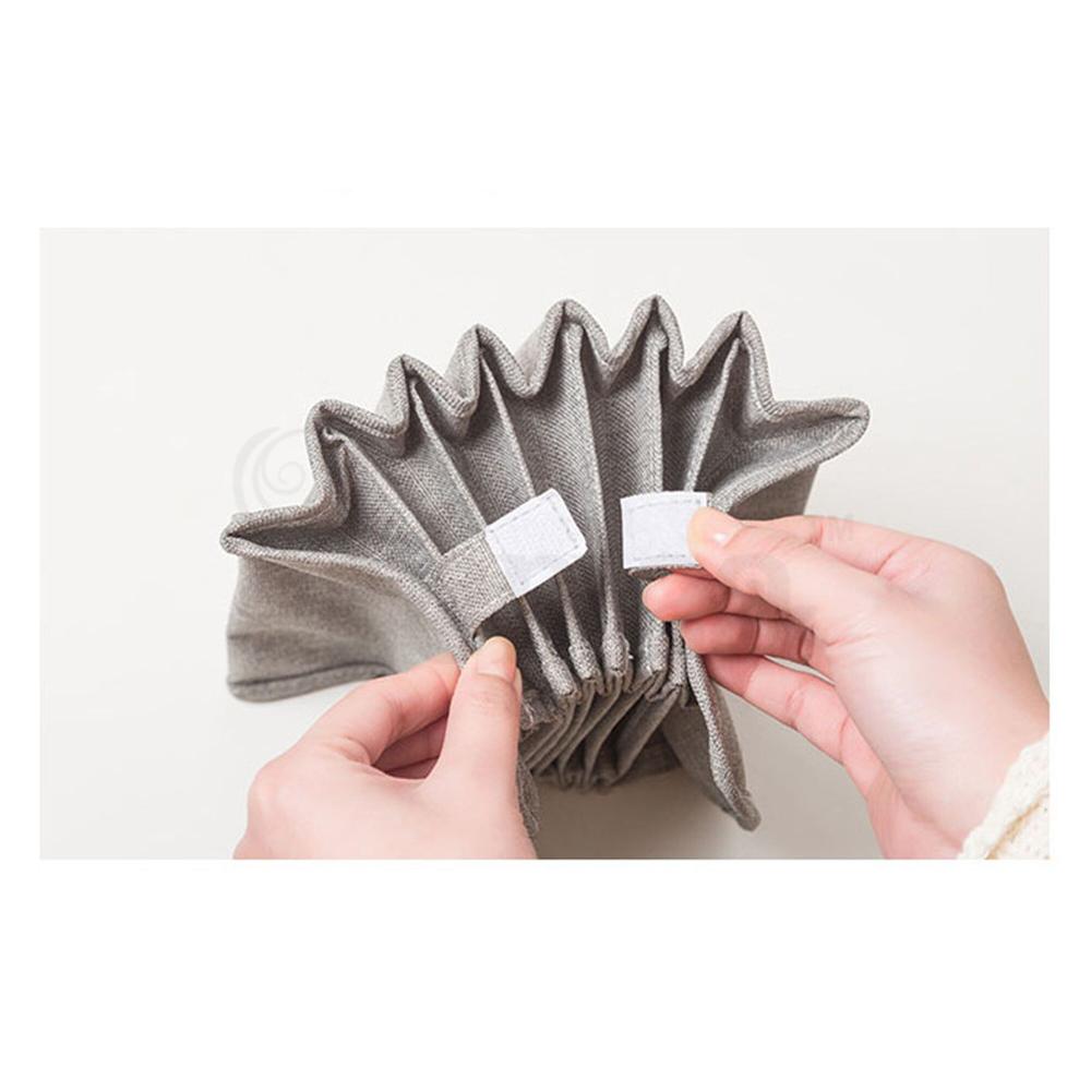 Periea Periea Clothes Organiser For Drawers ‘Lottie’ Foldable Bedroom Drawer Organisers – Grey – Pack Of 3