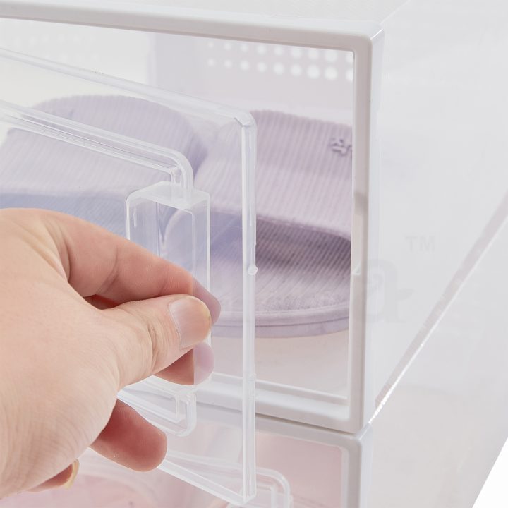 Periea Periea ‘Dani’ Shoe Storage Boxes – Clear Thick Plastic Stackable Shoe Box With Front & Rear Frames For Extra Rigidity – Thicker Than Rival Boxes – 2 Sizes