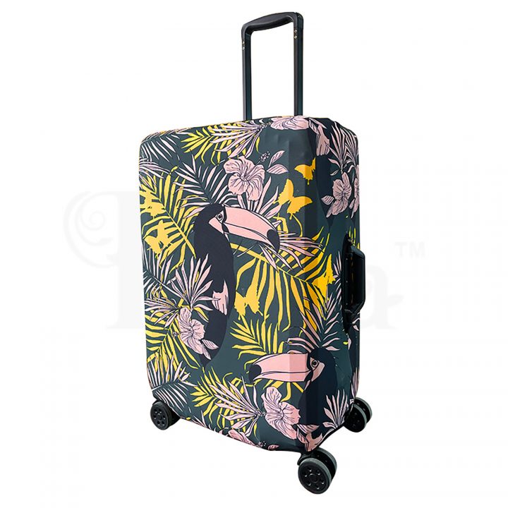 Periea Periea Elasticated Protective Suitcase Cover – Small Medium Or Large – ‘Toucan’