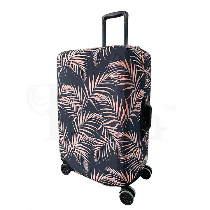 Periea Periea Elasticated Protective Suitcase Cover – Small Medium Large Or Extra-large – ‘Peach Fern’