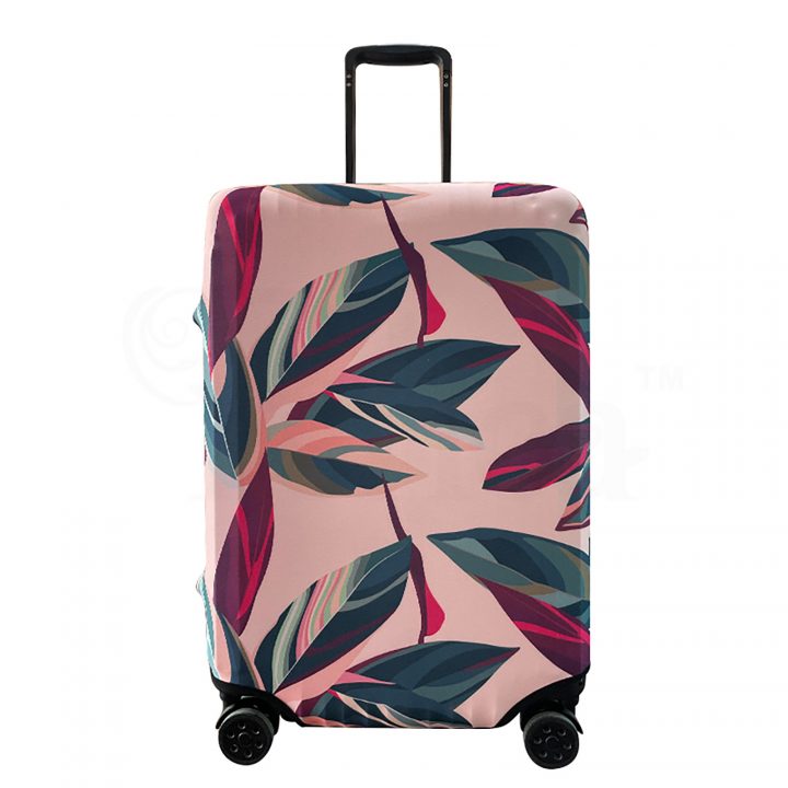 periea Periea Elasticated Protective Suitcase Cover – Small Medium or Large – ‘Peach Leaves’